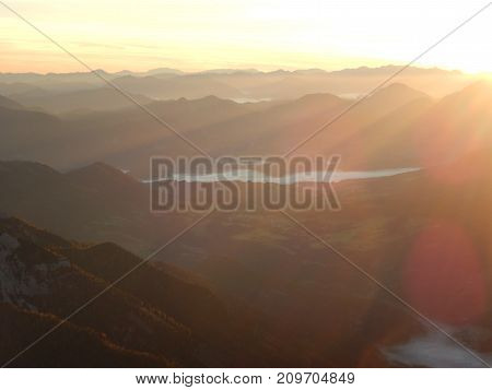 Sunrise View Form The Summit Of Grosser Priel