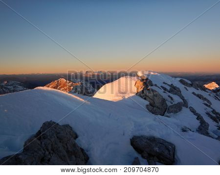 Sunrise View Form The Summit Of Grosser Priel