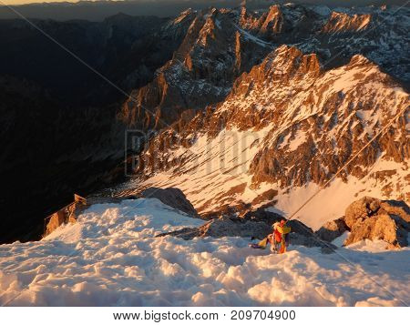 Sunrise View Form The Summit Of Grosser Priel