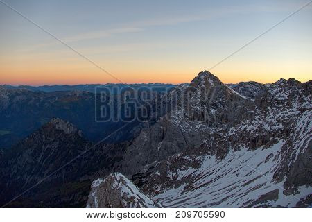 Sunrise View Form The Summit Of Grosser Priel