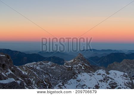 Sunrise View Form The Summit Of Grosser Priel