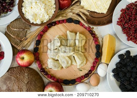 Serving culinary calcium kitchen countryside handmade farming food eco background