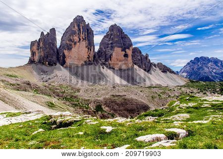 The Tre Cime di Lavaredo (Italian for 