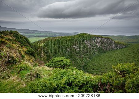 Landscape on top of Volcano crater in Azores islands, Terceira 2
