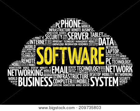 Software Word Cloud Concept