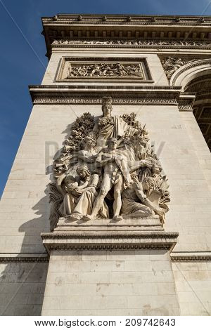 Detail of Arc de Triomphe, Paris