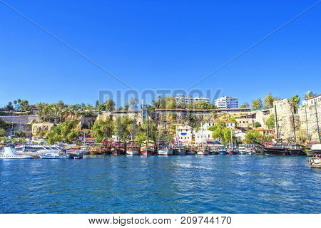Harbor in old town Kaleici - Antalya Turkey.