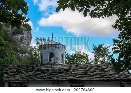 The Roof of St. John Pusty Monastery in the Forests of Vratza Balkan, Bulgaria