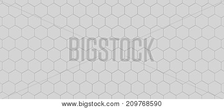 Modern hexagon shaped structure background texture 3d illustration