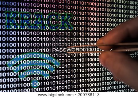 Binary code Men in the Middle WPA2 wireless Attack 2017 exploit