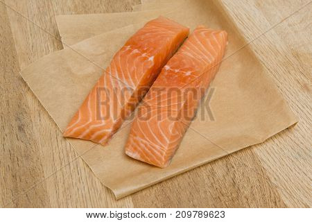 Uncooked Salmon Fillets