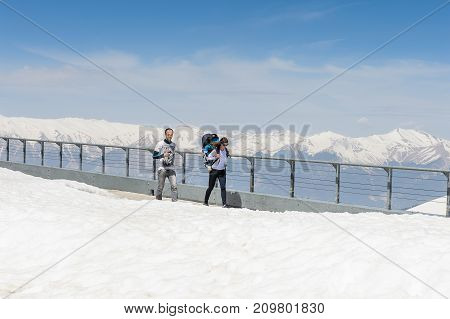 People On The Tahtali Mountain