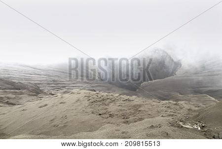 Scenery around Bromo Tengger Semeru National Park in Java a island of Indonesia