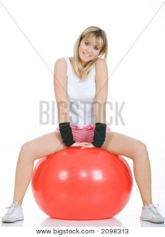 Fitness kadın Pilates topu