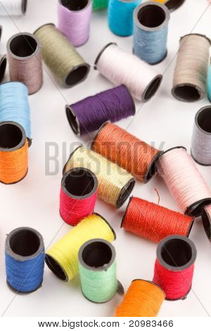 bobbins of lurex thread
