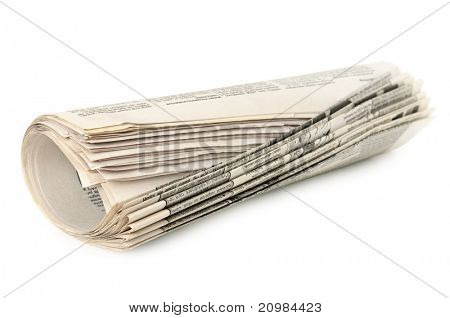 journaux isolés sur fond blanc