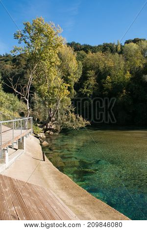 The pond of Nera river in Umbria