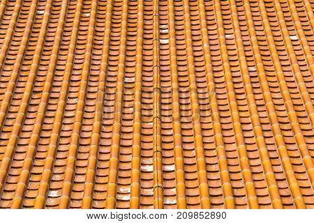 The roof of the building in ancient China