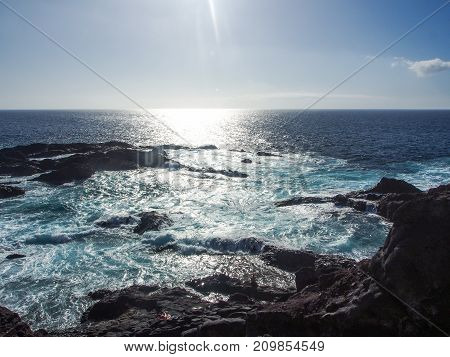 Rocky Coast Of Tenerife At Puerto De Santiago, Tenerife