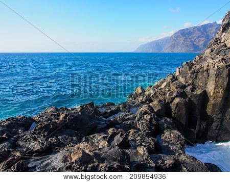 Rocky Coast Of Tenerife At Puerto De Santiago, Tenerife