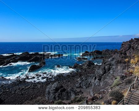 Rocky Coast Of Tenerife At Puerto De Santiago, Tenerife