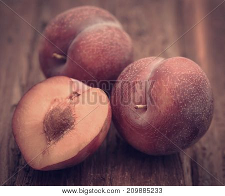 Blommer the finest Dansih plum on natural surface