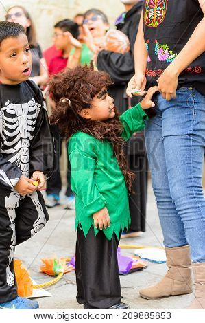 People On The Dia De Los Muertos In Mexico