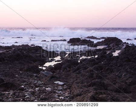 Rocky Coast Of Tenerife At Puerto De Santiago, Tenerife