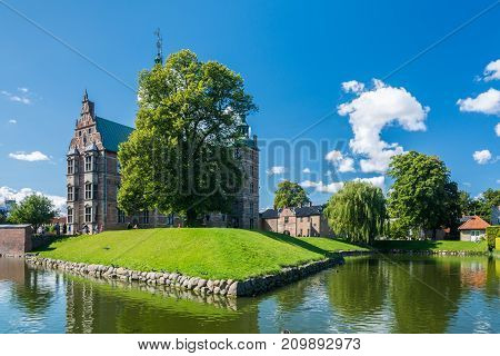 Copenhagen Denmark - september 3 2017: Rosenborg Castle (Rosenborg Slot) is a renaissance castle located in Copenhagen. The castle was originally built as a country summerhouse in 1606 and is an example of Christian IV's many architectural projects.