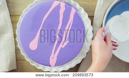Mousse Cake With Mirror Glaze