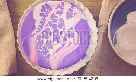 Mousse Cake With Mirror Glaze