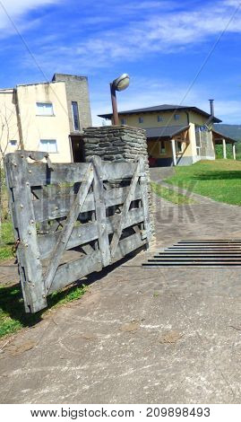 House entrance. Rural house. Holidays house. Vacation house. Weekend house
