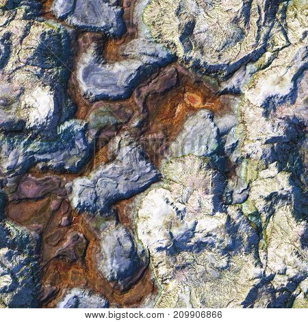 seamless 3d illustration of an aerial view of a wild landscape