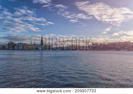 Stockholm, Sweden - December, 2014. Stockholm City At Winter Time.