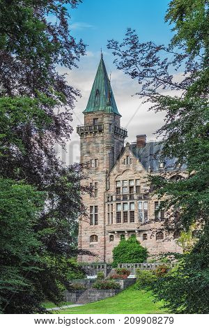 Vaxjo, Sweden - July, 2017. Old Scandinavian Teleborg Castle In Sweden.