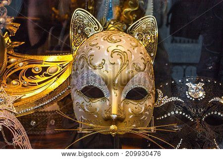 Venice City Of Italy. Triditional Venetian Carnival Mask