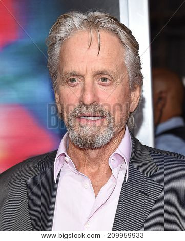 LOS ANGELES - SEP 27:  Michael Douglas arrives for the 'Flatliners' World Premiere on September 27, 2017 in Los Angeles, CA