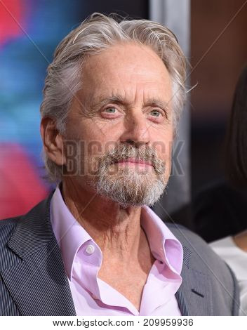 LOS ANGELES - SEP 27:  Michael Douglas arrives for the 'Flatliners' World Premiere on September 27, 2017 in Los Angeles, CA