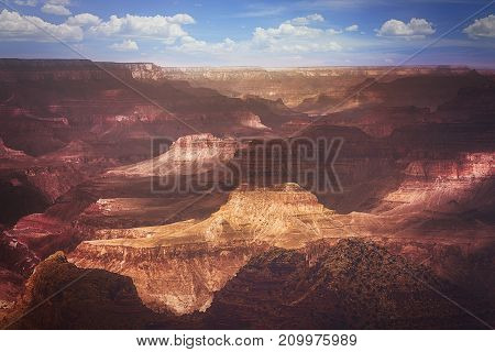 Beautiful blue skies at the Grand Canyon National Park