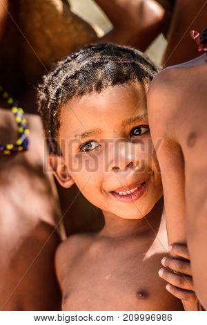 Bushman People In Namibia
