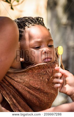 Bushman People In Namibia