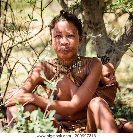 Bushman People In Namibia