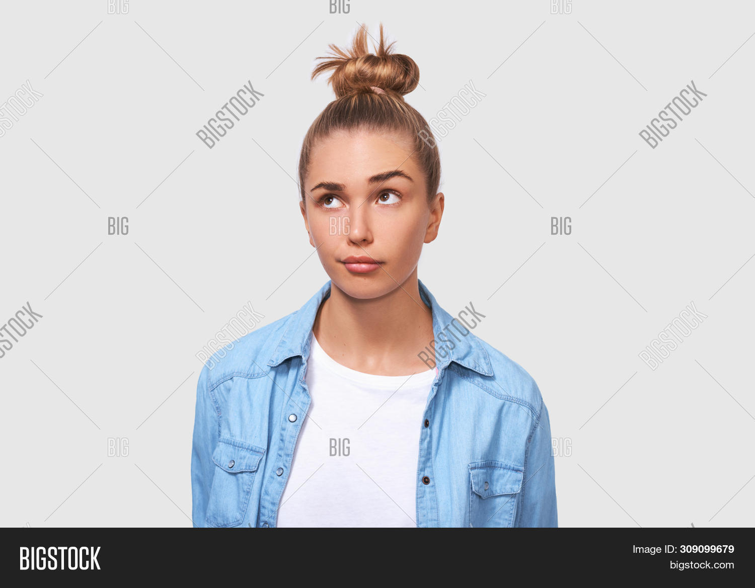 Caucasian Puzzled Image Photo Free Trial Bigstock