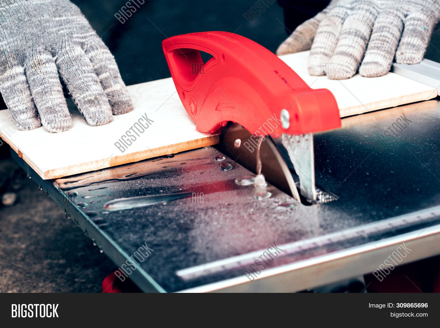Cutting Floor Tiles Image Photo Free Trial Bigstock