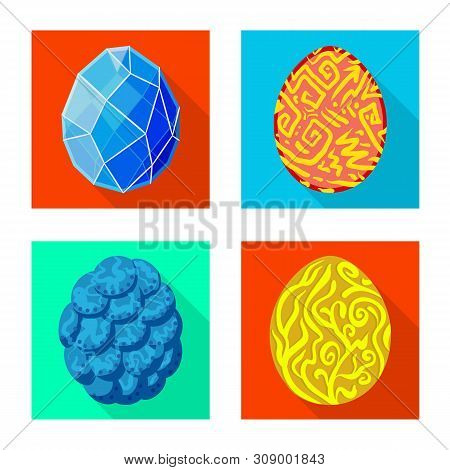 Isolated Object Of Story And Big Icon. Set Of Story And Prehistoric Stock Vector Illustration.