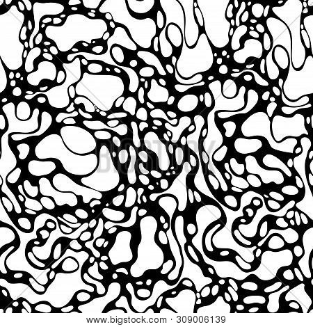 Seamless Pattern With Abstract Spots. Neurography - Vector