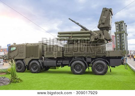 Moscow Russia 06.30.2019 Modern Universal Self-propelled Anti-aircraft Gun.