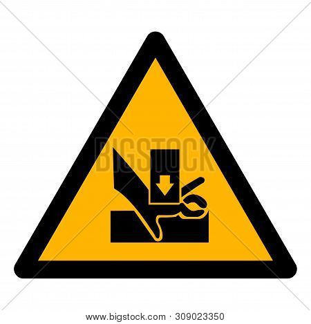 Beware You Hand When Using Silkscreen Symbol Sign Isolate On White Background,vector Illustration Ep