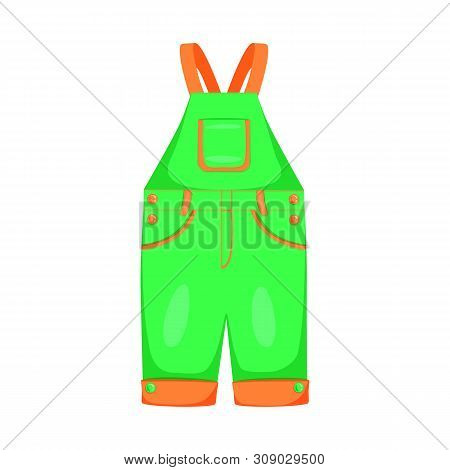 Vector Design Of Romper And Toddler Sign. Collection Of Romper And Suspenders Vector Icon For Stock.