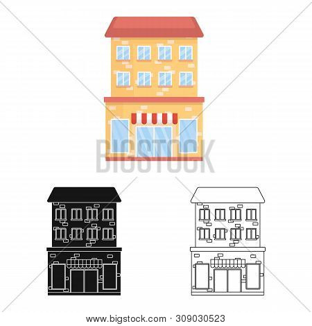 Isolated Object Of Supermarket And Salon Icon. Set Of Supermarket And Store Vector Icon For Stock.